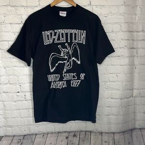 Vintage 00s Led Zeppelin United States Of America 1977 Remake 2003 Hanes M